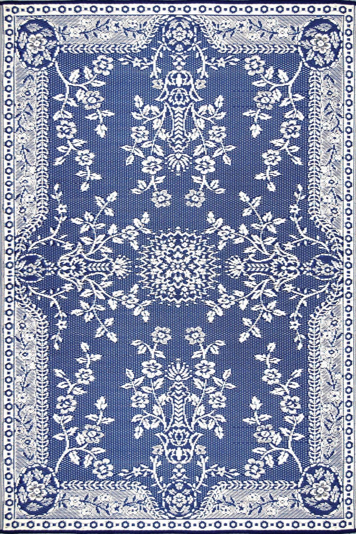 Oriental Indoor / Outdoor Area Rug in Blue | Wayfair North America