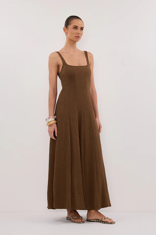 CANNE CHOCOLATE MIDI DRESS | DISSH