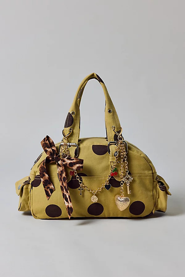 BDG Colored Denim Duffle Shoulder Bag in Yellow/Polka Dot, Women's at Urban Outfitters | Urban Outfitters (US and RoW)