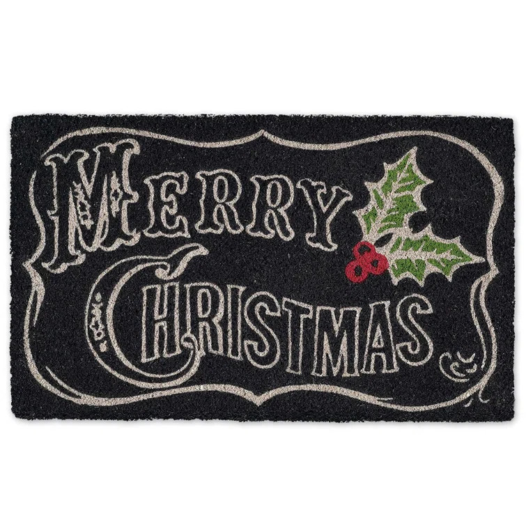 Reeves Merry Christmas 30 in. x 18 in. Non-Slip Outdoor Door Mat | Wayfair North America