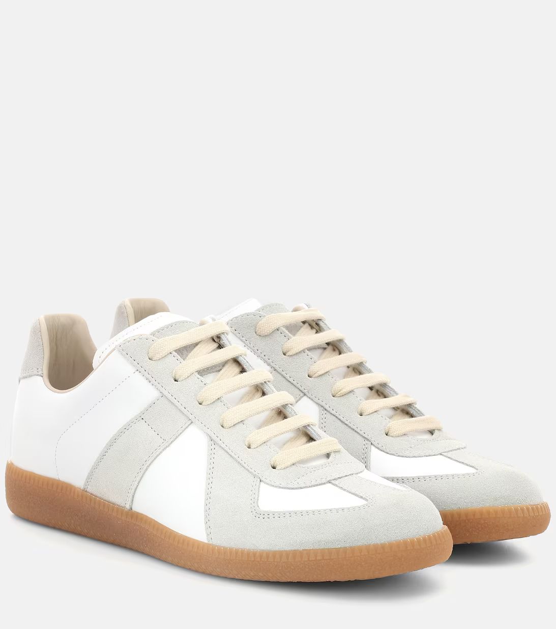 Replica leather and suede sneakers | Mytheresa (UK)
