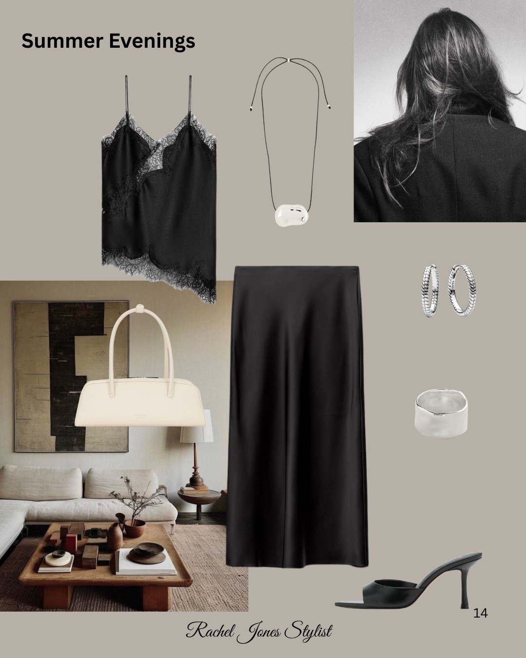 Satin skirt in picture is Zara code 8338/537/800