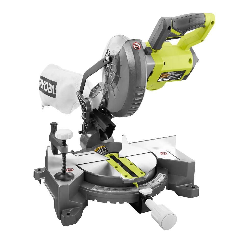 RYOBI 18-Volt ONE+ Cordless 7-1/4 in. Compound Miter Saw (Tool Only) with Blade and Blade Wrench-... | The Home Depot