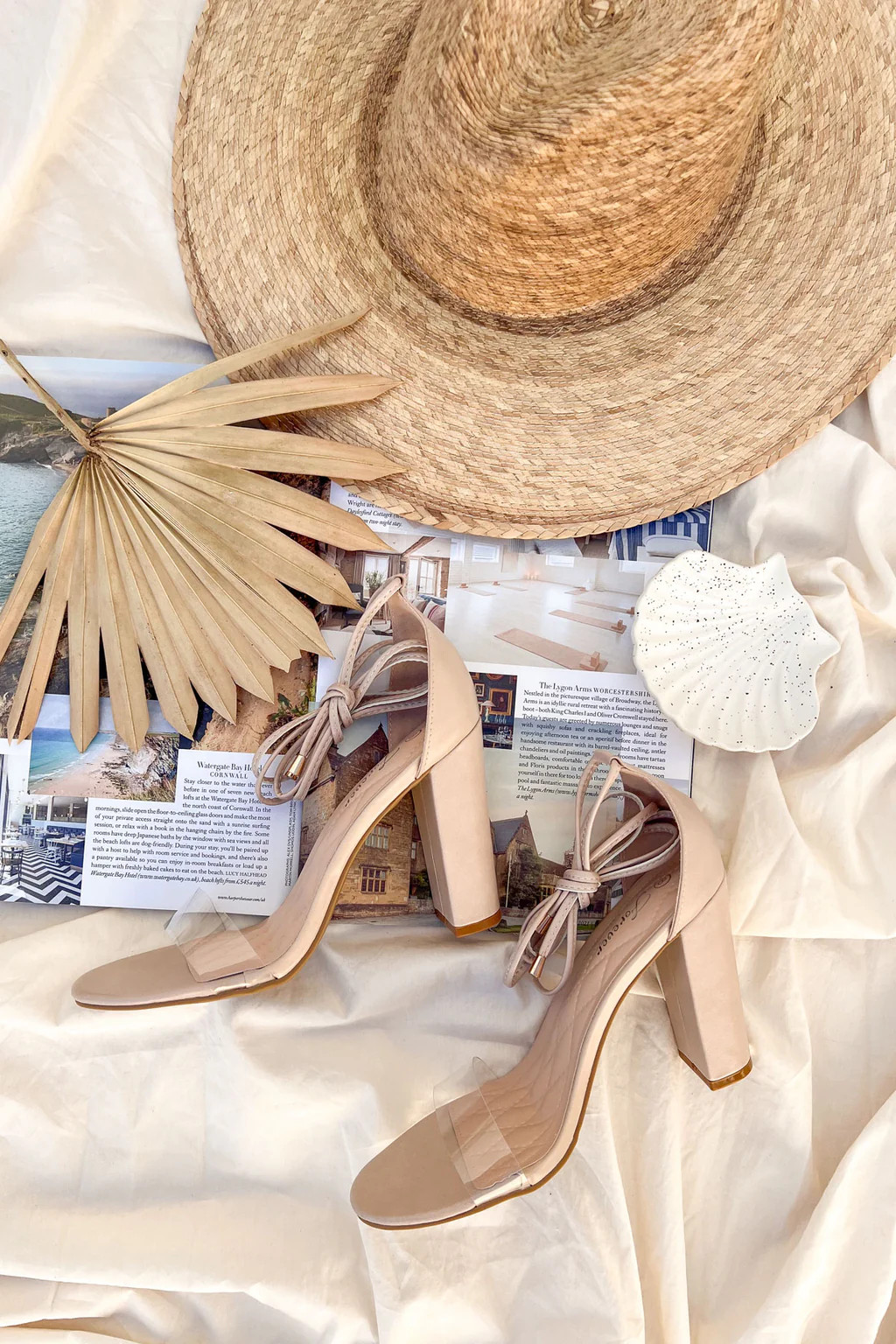 Mady Lace Up Clear Heels | Aria Rose