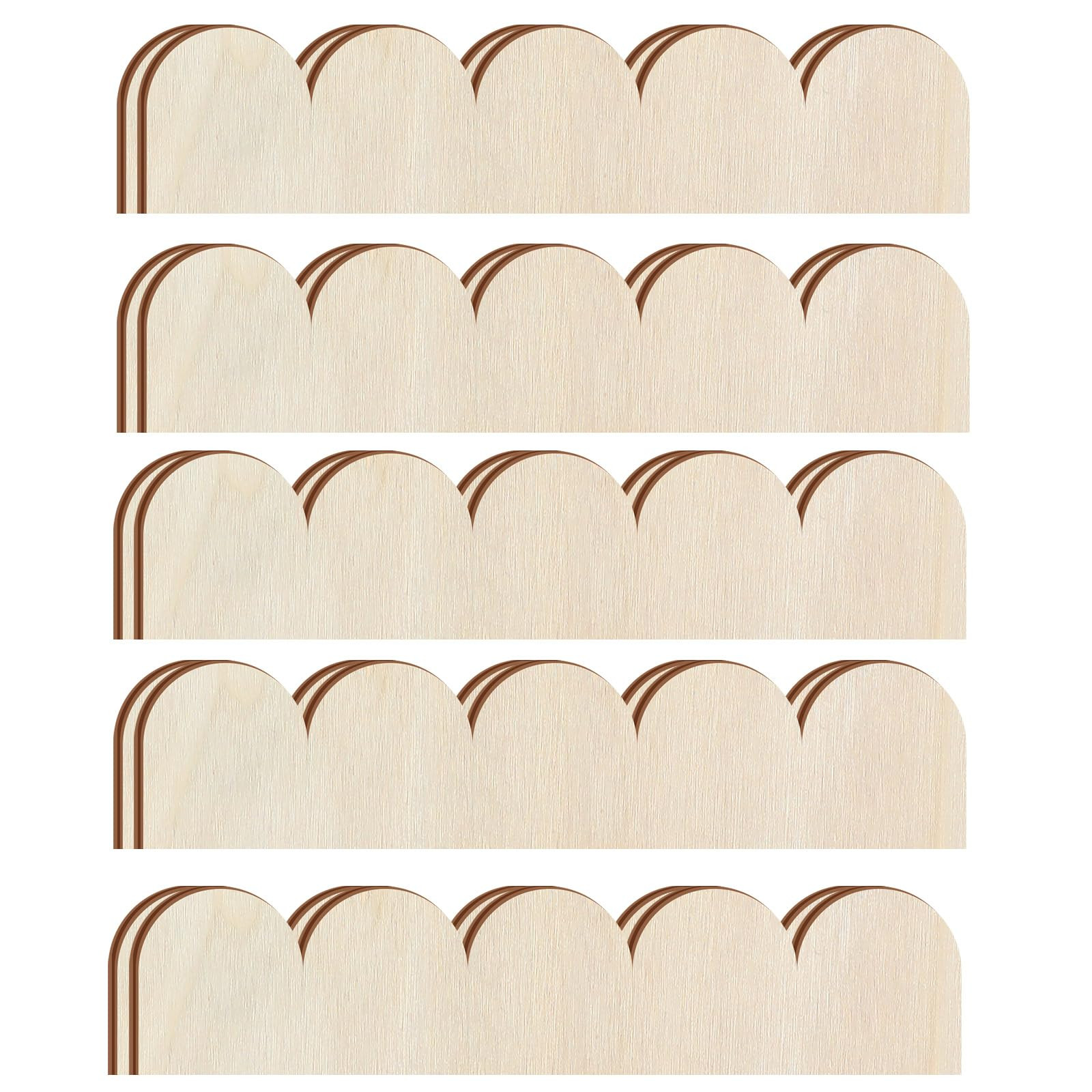 Unfinished Scalloped Decorative Wood Trim Scalloped Edge Decorative Wood Molding Cute DIY Mouldin... | Amazon (US)