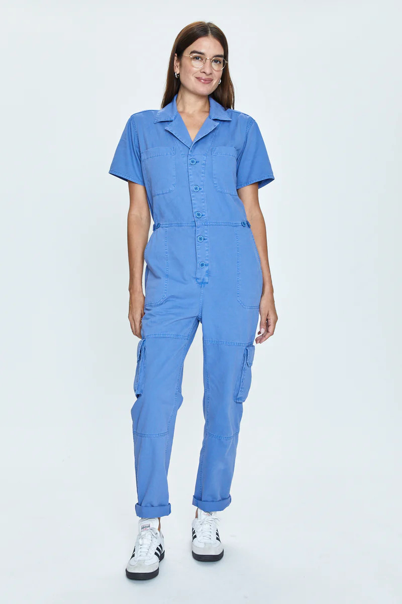 Grover Cargo Jumpsuit - Ocean Blue | Pistola Denim