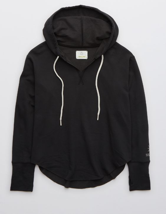 OFFLINE OTT Fleece Raw Cut Hoodie | American Eagle Outfitters (US & CA)