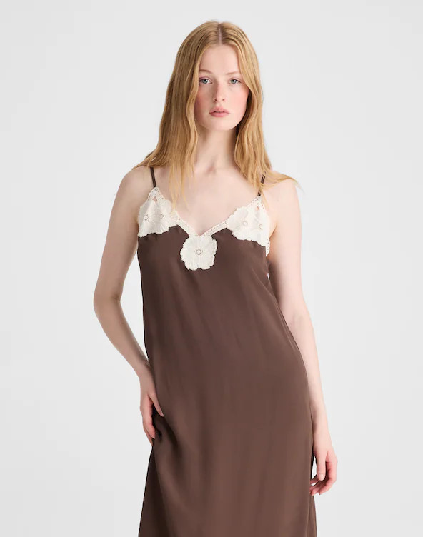 V-Neck Midi Slip Dress | Madewell