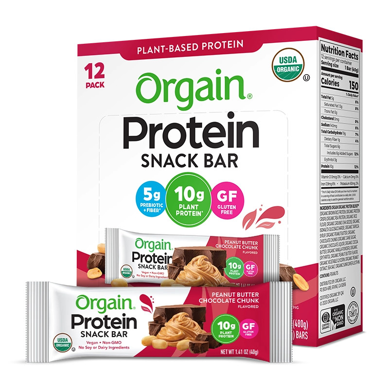 Organic Peanut Butter Chocolate Chunk Protein Bar| Orgain | Orgain