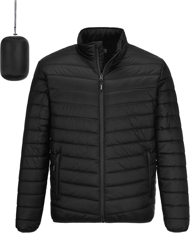 Outdoor Ventures Men's Lightweight Packable Puffer Winter Jacket Insulated Puffy Coat for Snow Sk... | Amazon (US)