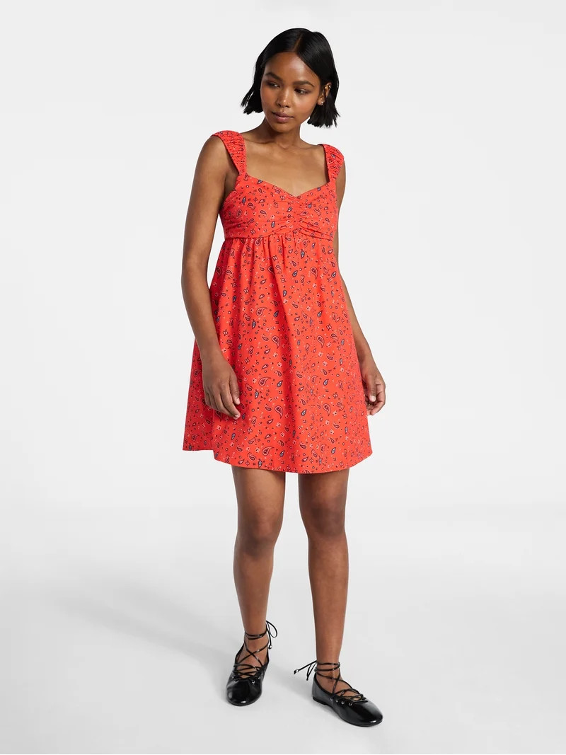 No Boundaries Poplin Dress, Women's XXS-XXL | Walmart (US)