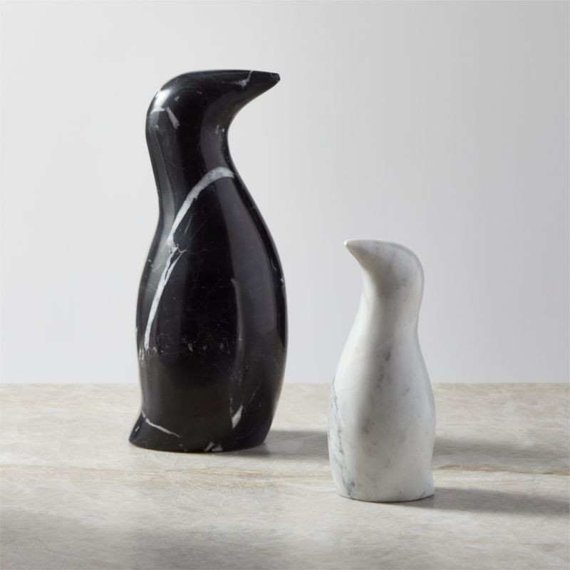 Black and White Marble Penguins | CB2 | CB2