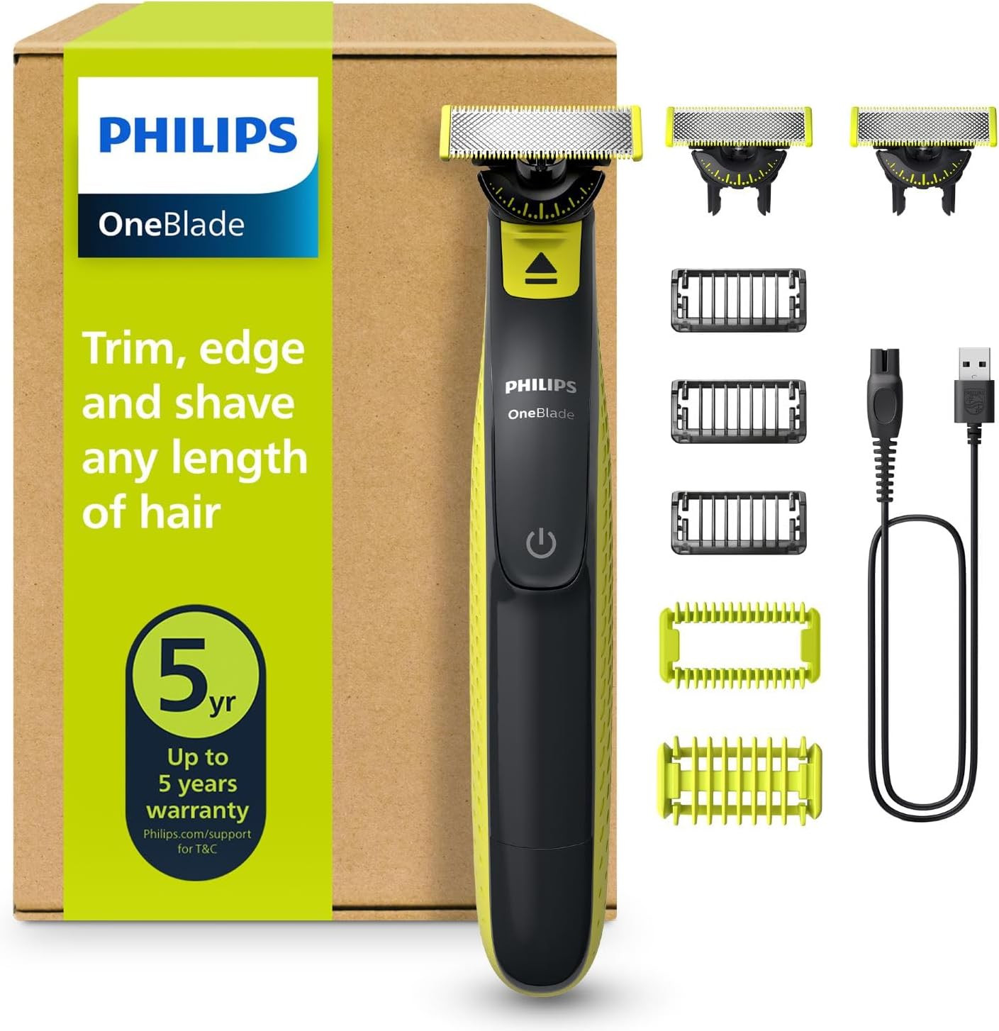 Philips OneBlade Hybrid 360 Blade Technology Electric Shaver for Face & Body, Beard Trimmer/Groom... | Amazon (UK)