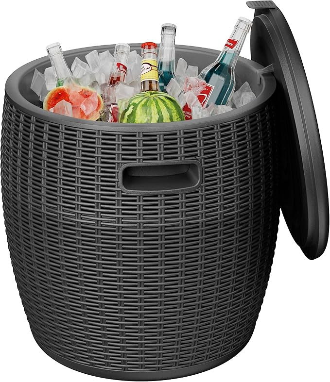 EasyUp Outdoor Cooler Side Table – 17 Inch Resin Cooler Bar Table for Wine, Champagne, and Beve... | Amazon (US)