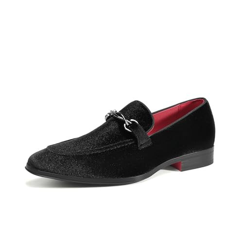 Bruno Marc Men's Dress Tuxedo Shoe Slip-on Classic Luxury Loafers,Size 10,Black,SBLS26008M | Amazon (US)
