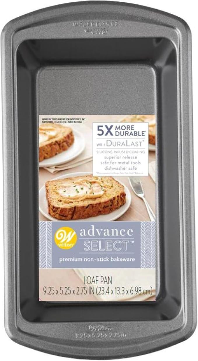 Wilton Advance Select Premium Non-Stick Bread Loaf Pan, 9.25 x 5.25 Inches, Steel, Silver | Amazon (US)