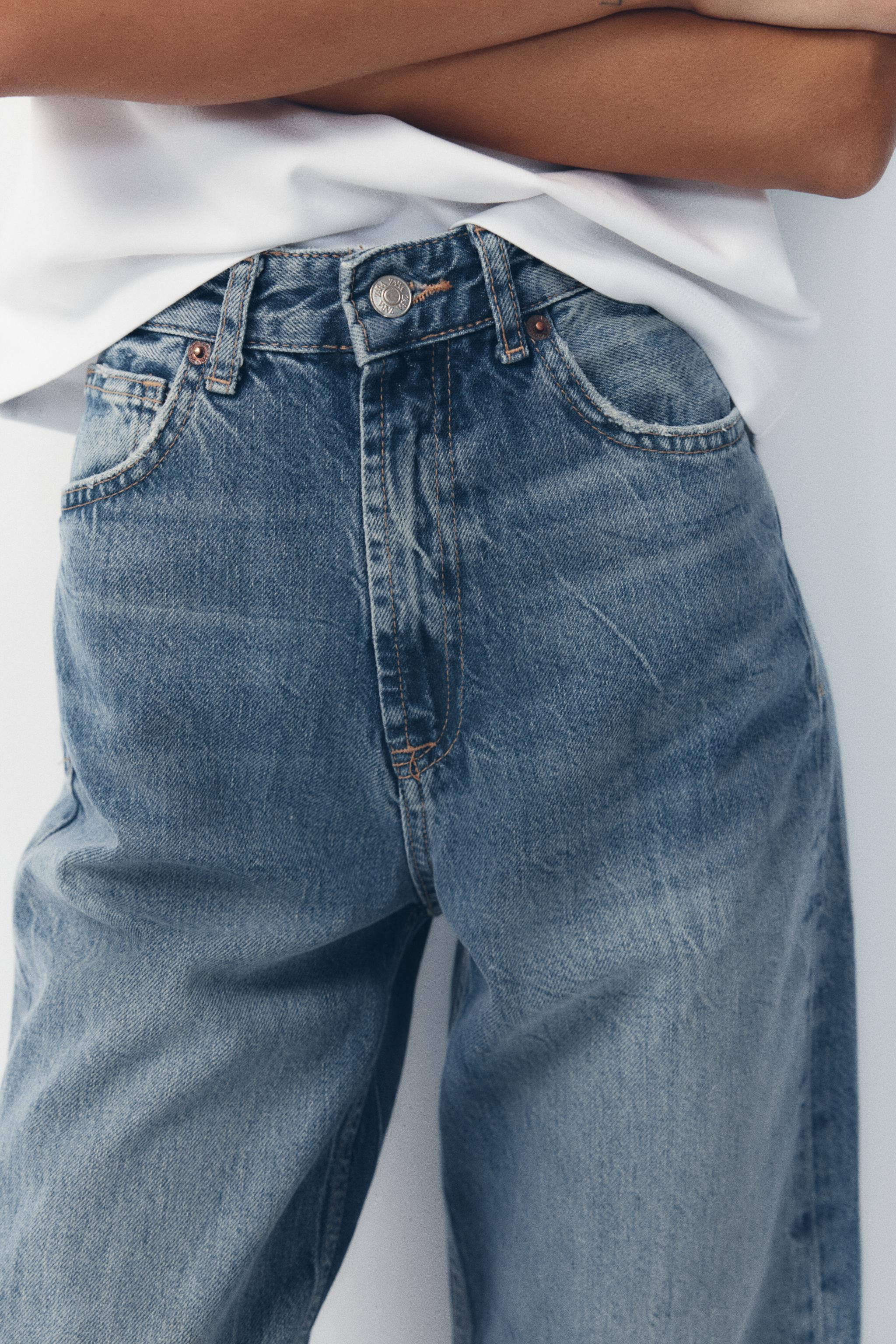 HIGH-WAISTED - WIDE LEG - FULL LENGTHHigh-waisted five pocket jeans in rigid fabric. Belt loops. ... | Zara US