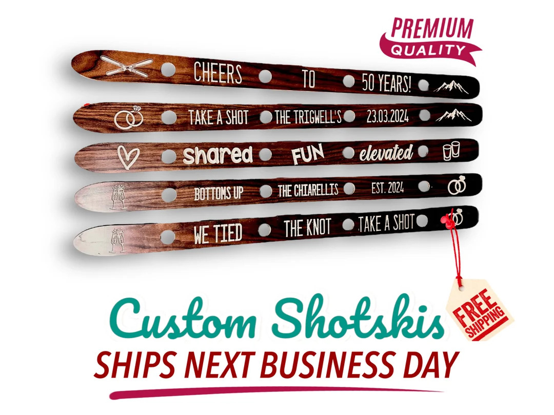 Rapid Turnaround Premium Custom Shotski Perfect for Weddings & Events - Etsy | Etsy (US)