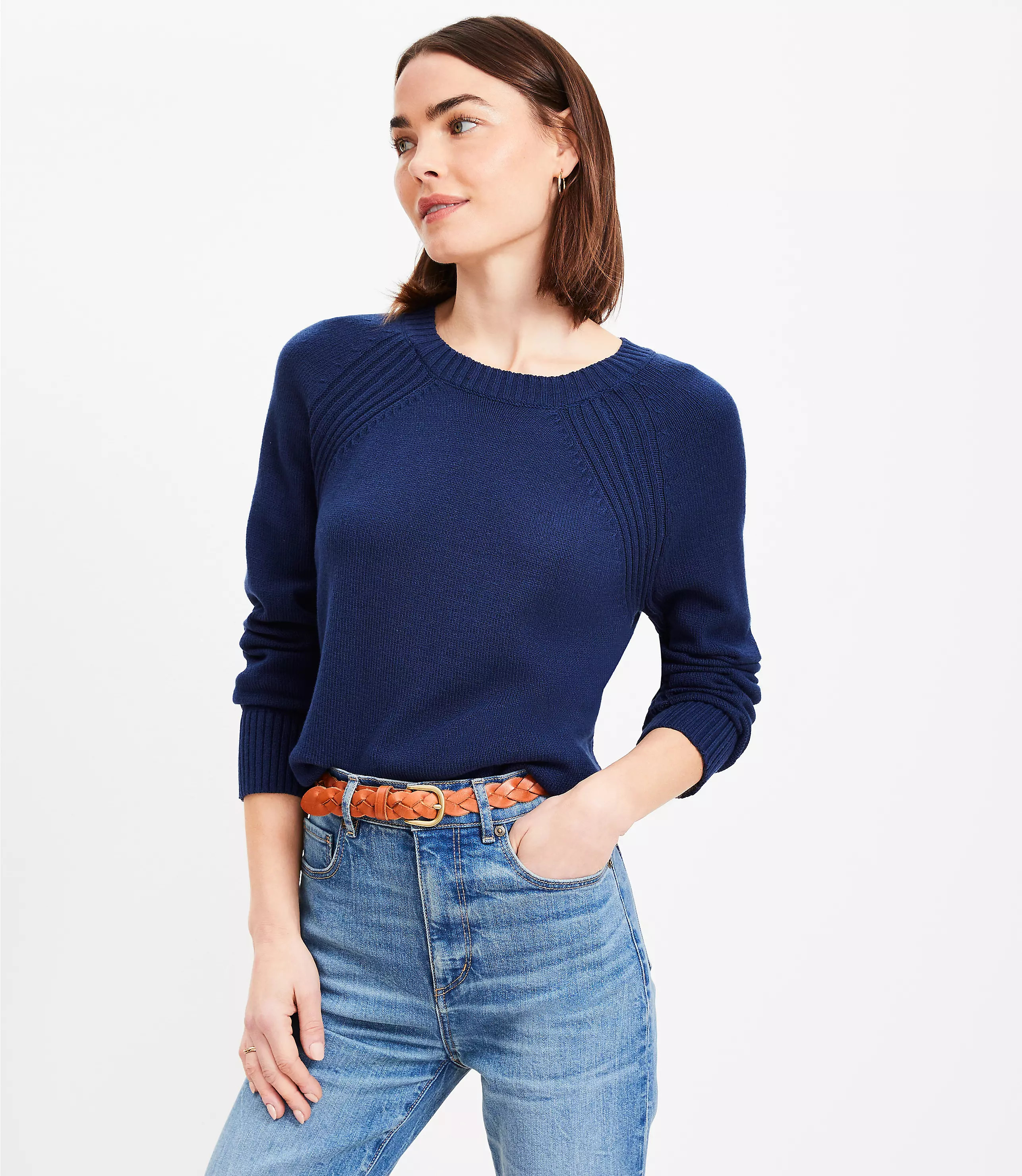 Modern Ribtrim Sweater | LOFT