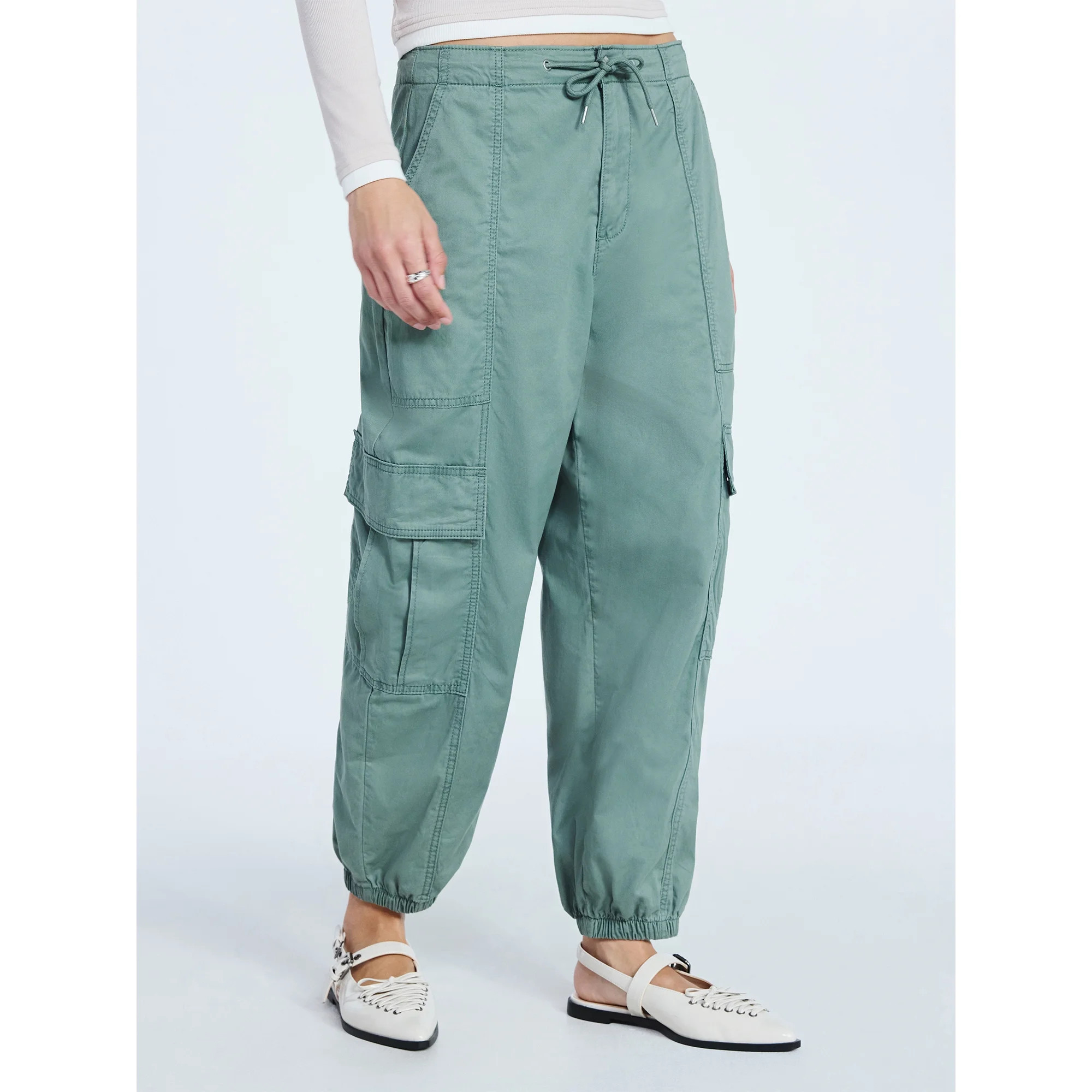 Scoop Women’s and Women's Plus Cotton Utility Jogger Pants, Sizes XS-4X | Walmart (US)
