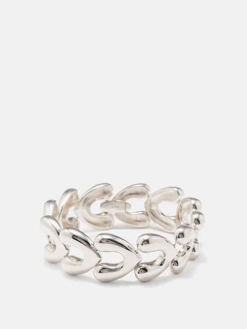 Annika Inez - Heart Large Sterling-silver Bracelet - Womens - Silver | Matches (US)