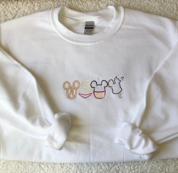 Disney Snacks Embroidered Sweatshirt | Etsy | Etsy (US)