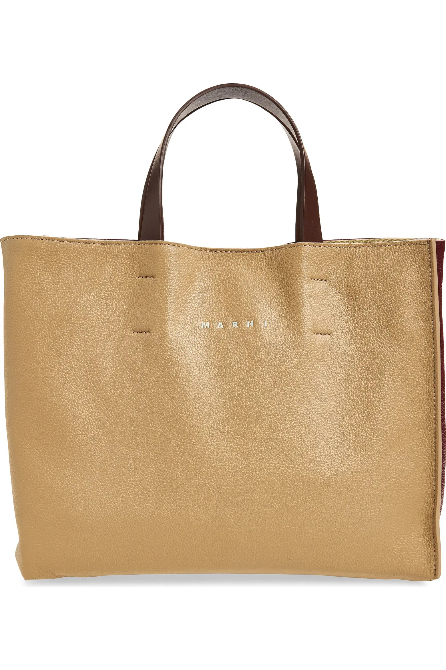 Marni Museo Soft Colorblock Leather East/West Tote (Women) | Nordstrom | Nordstrom