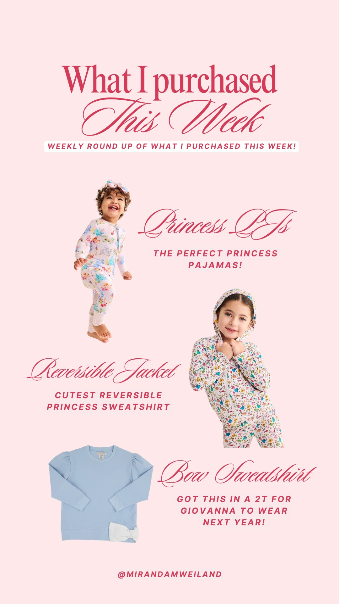 What I purchased this week! The sweetest Disney Princess pieces for toddler girl. Plus lots of Beaufort Bonnet pink sale items! This sweatshirt is so sweet.

#LTKKids #LTKBaby