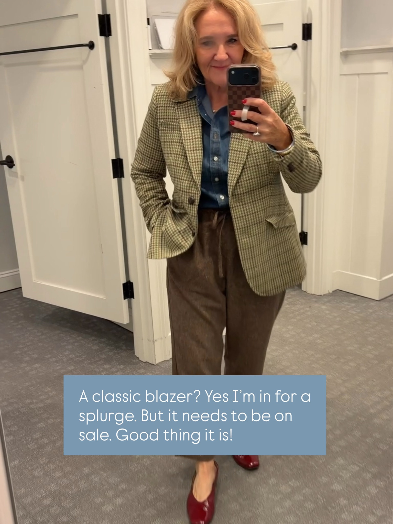 Love this iconic blazer. Just arrived do I’ll be styling it soon! Wearing a 10 petite. 

Pants size med petite 
Denim shirt medium

#LTKOver40 #LTKSaleAlert #LTKWorkwear