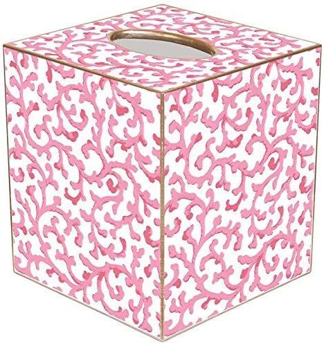 Marye-Kelley TB871 - Pink Waverly Scroll Tissue Box Cover | Amazon (US)