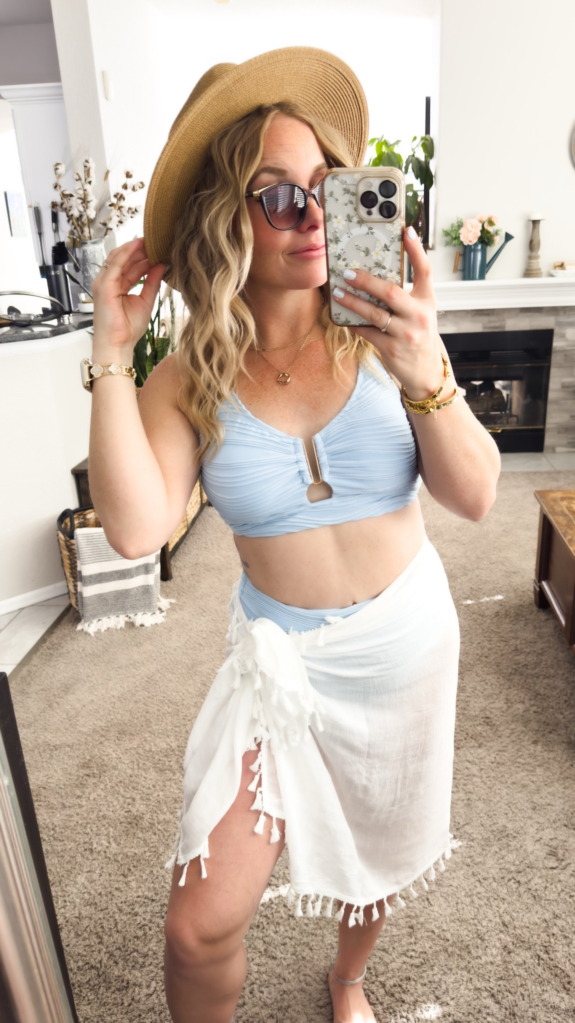 2 piece high waisted swimsuit with white sarong coverup 





vacation outfits, tropical outfits, beach outfits, beach clothes, resort wear 2026, summer outfits, beach vacation outfit 

#LTKSwim #LTKSaleAlert #LTKTravel