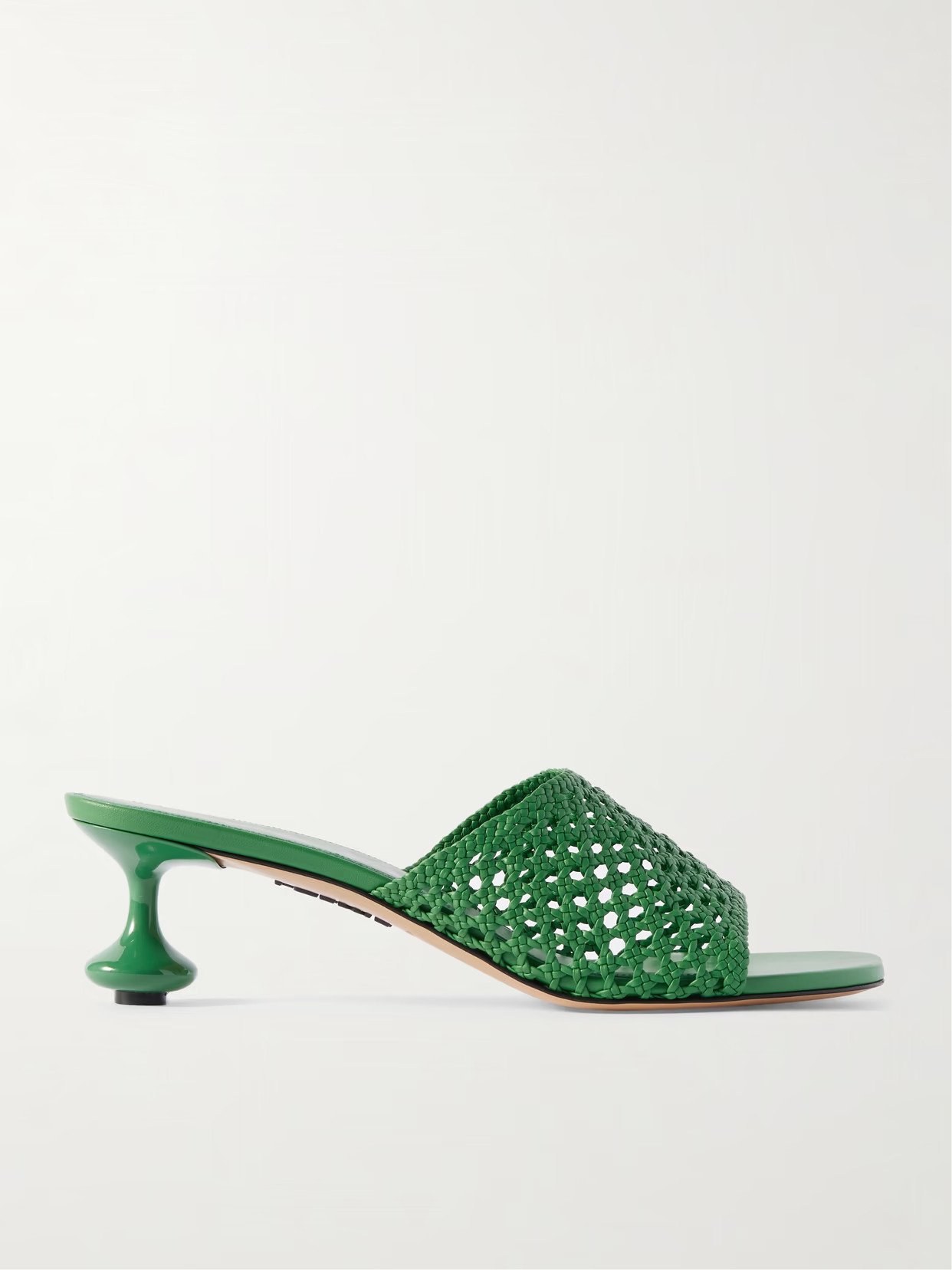 LOEWE - + Paula's Ibiza Toy Woven Leather Mules - Green | NET-A-PORTER (US)