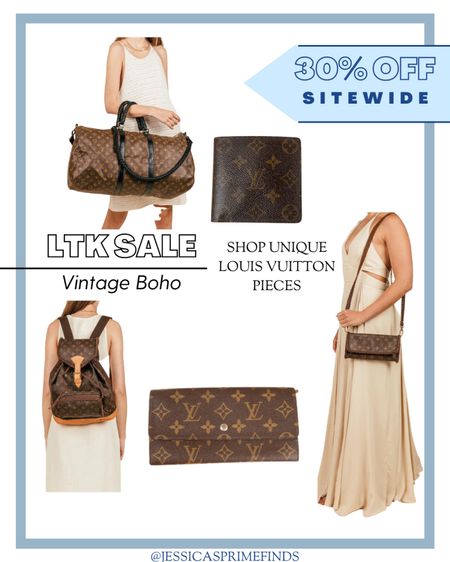 LTK SALE 9/18-20! Vintage Boho Stackable Discount 30% OFF SITWIDE! Shop Pre-loved and Vintage LV Bags that have been given new life! #LTKSale 

#LTKitbag #LTKsalealert #LTKSale