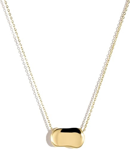 Electric Picks Dakota Necklace for Women, 14k Gold Plated Organic Charm Pendant Necklace, 18" Adj... | Amazon (US)