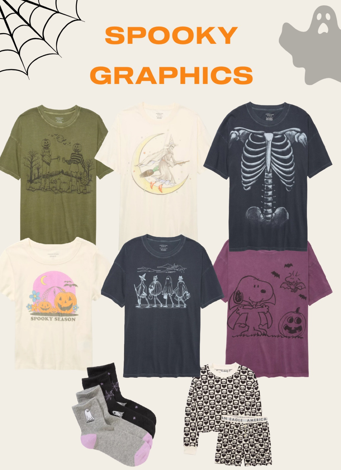 The cutest Halloween spooky graphic tees for fall! Wear them in summer now with cut off shorts and then style them with plaid shirts on top for fall! 

#LTKstyletip #LTKunder50 #LTKSeasonal