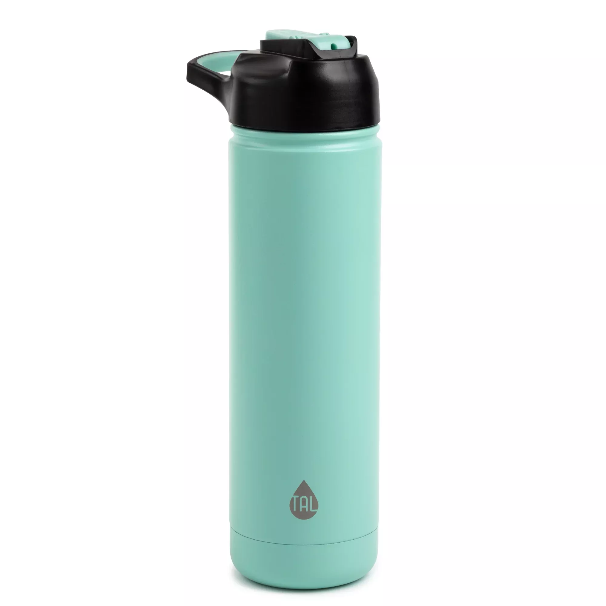 TAL 40 oz Teal Blue Stainless Steel Solid Print Water Bottle 