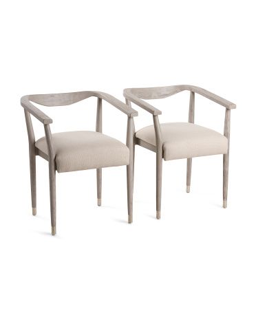Set Of 2 Nelly Dining Chairs With Performance Fabric | TJ Maxx