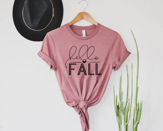 Hello Fall Shirtthankful Shirtfall Tshirtthankful Pumpkin - Etsy | Etsy (US)