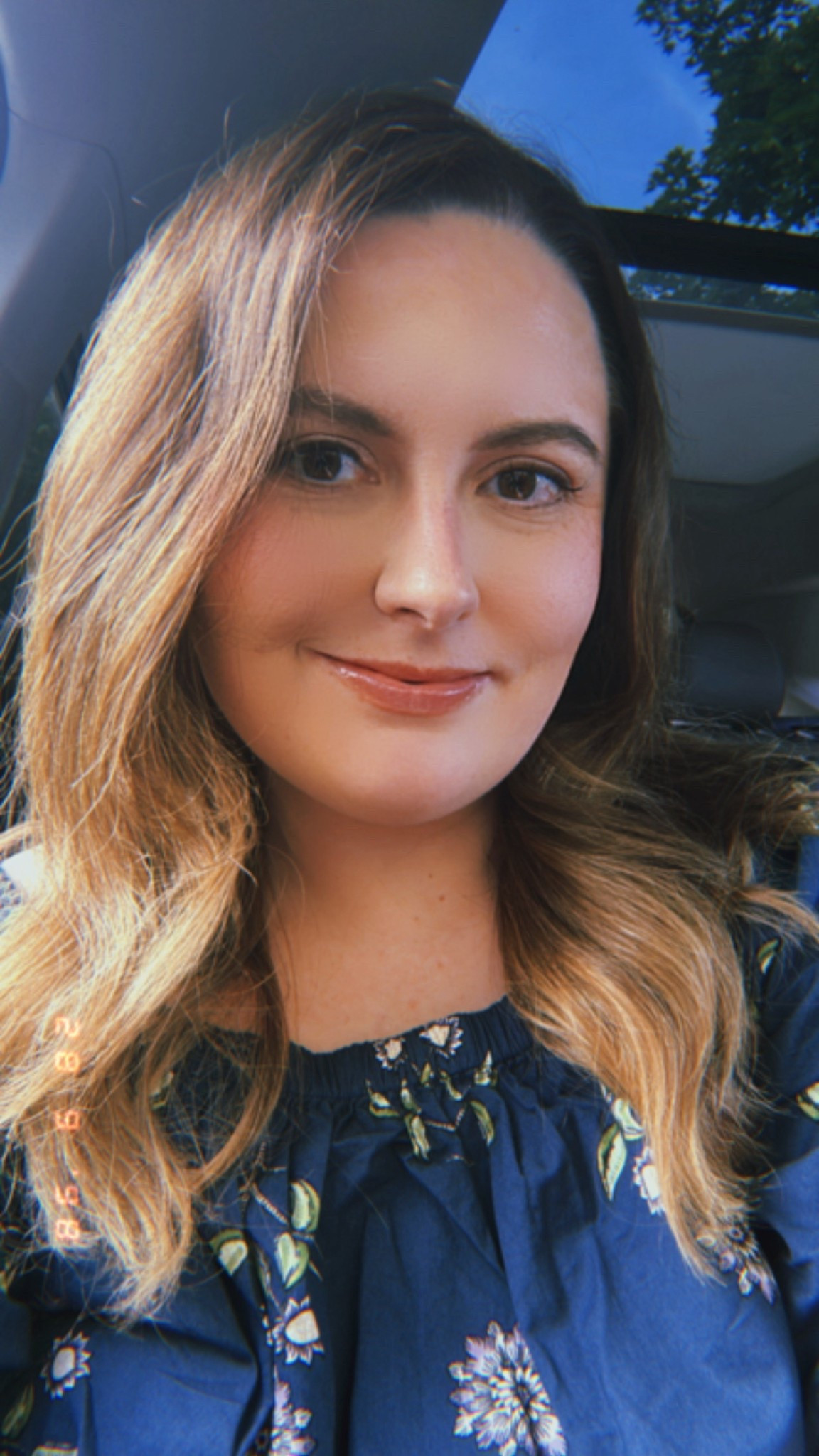 Summer outfit of the day ☀️ // Old Navy off the shoulder navy floral dress, ILIA skin tint, YSL eyeshadow and mascara, Merit cream bronzer, Fenty RIRI lip gloss 

#LTKStyleTip #LTKFindsUnder50 #LTKBeauty