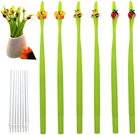 Cute Insect Pen Plant Pens with Bugs Ladybug pens Bee Butterfly Pen Bendable Nature Themed Statio... | Amazon (US)