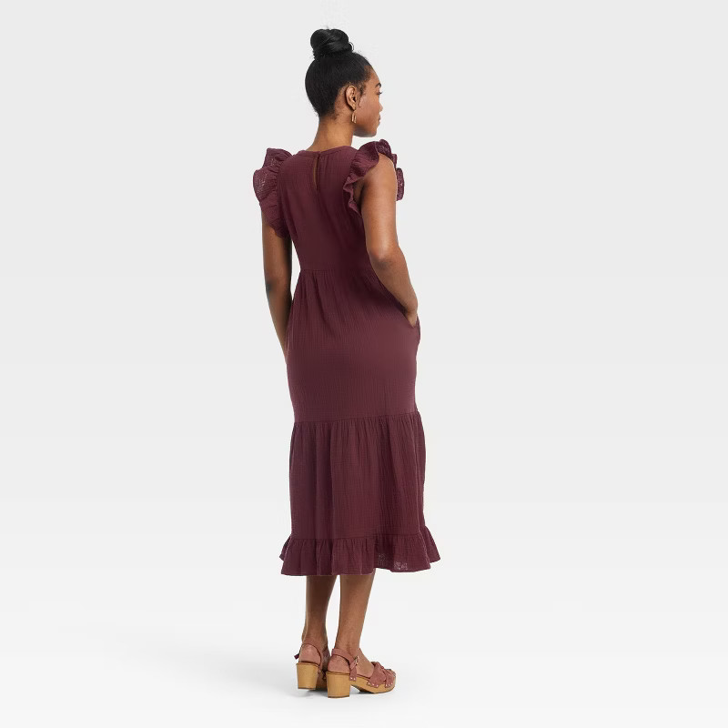 Women's Flutter Sleeveless Tiered Dress - Universal Thread™ | Target