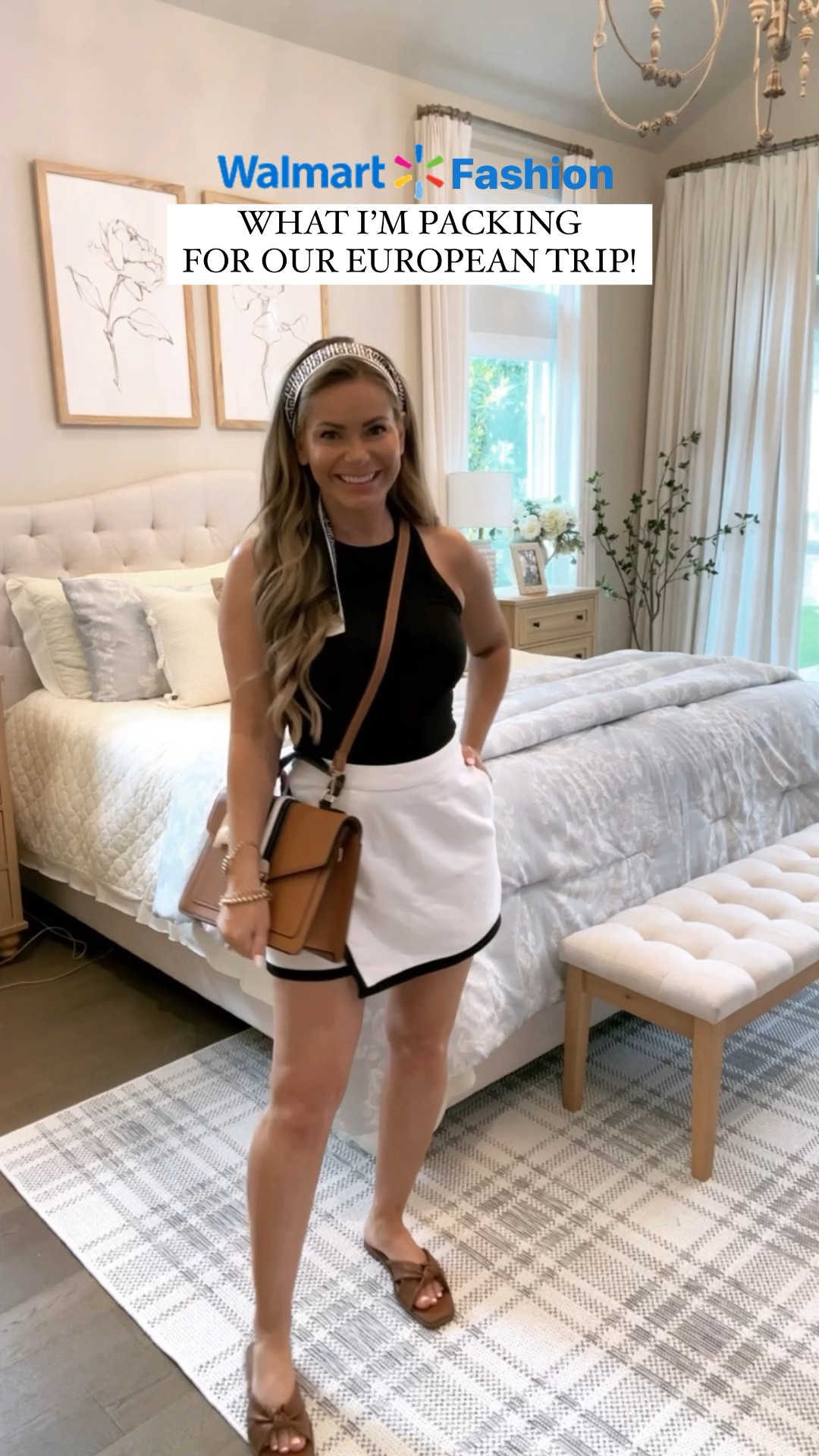 We leave for Europe for my daughter’s big graduation trip in just 3 weeks 😱, but I already have most of my outfits already picked out! Comment “links510” for all outfit links. 

I’m so thankful that @walmart just came out with a ton of absolutely stunning summer fashion online! Everything is so chic and sophisticated, while still being super affordable! For touring around Italy, Spain, Greece & France, my goal was to stick to a classic but simple color palette of neutrals, like black, white, and beige to always look chic while also making mixing and matching easy (being gone for 3 weeks presents a packing challenge!) Many of these pieces can be dressed up or down depending on shoes & accessories too (all shoes & my leather handbag are from @walmart too!) Head to the @shop.ltk app for all outfit links! 

#LTKtravel #LTKfamily #LTKeurope