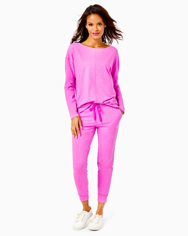 Downtime Jersey Set in Heathered Elderberry | Lilly Pulitzer