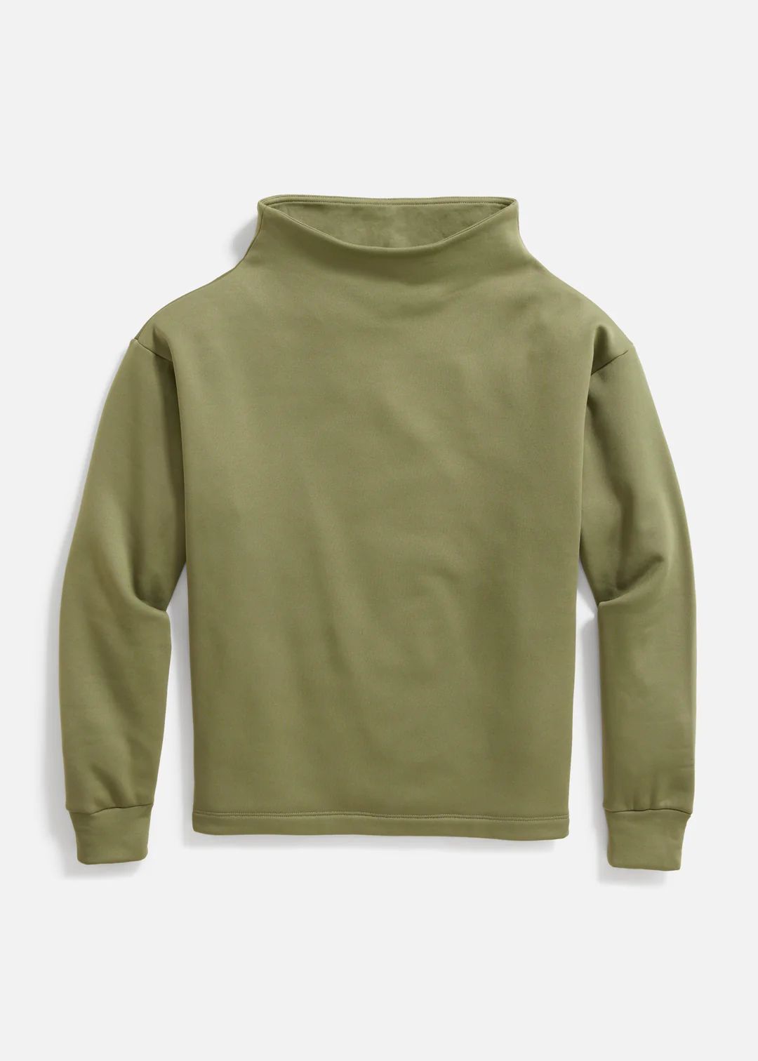 Demi Mock Neck in Power Stretch (Army Green) | Dudley Stephens