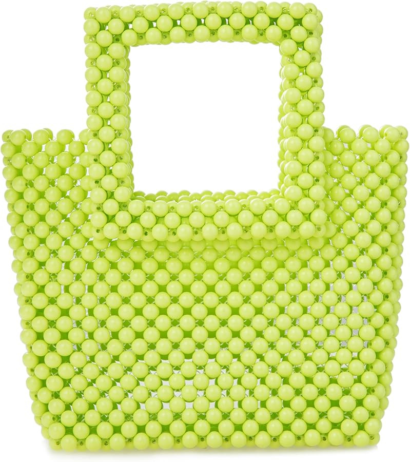 Women Acrylic Beaded Square Tote Handbag Evening bag for Daily Use Wedding Party | Amazon (US)