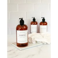 Amber - 16Oz Plastic Shampoo Bottle Amber Soap With Waterproof Labels, Refillable Shower Bottles | Etsy (US)