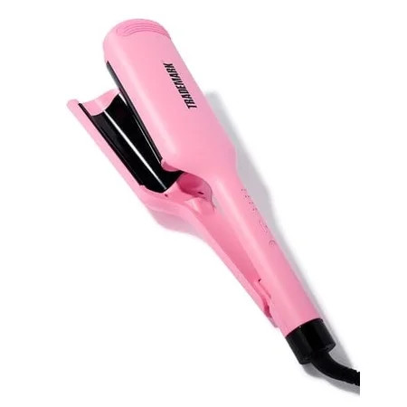 Trademark Beauty Hair Waver - Double Barrel Hair Crimper Beach Waves Curling Iron Babe Waves X Adjustable Temperature Hair Curler Hair Styling Tools 1.25 - Pink | Walmart (US)