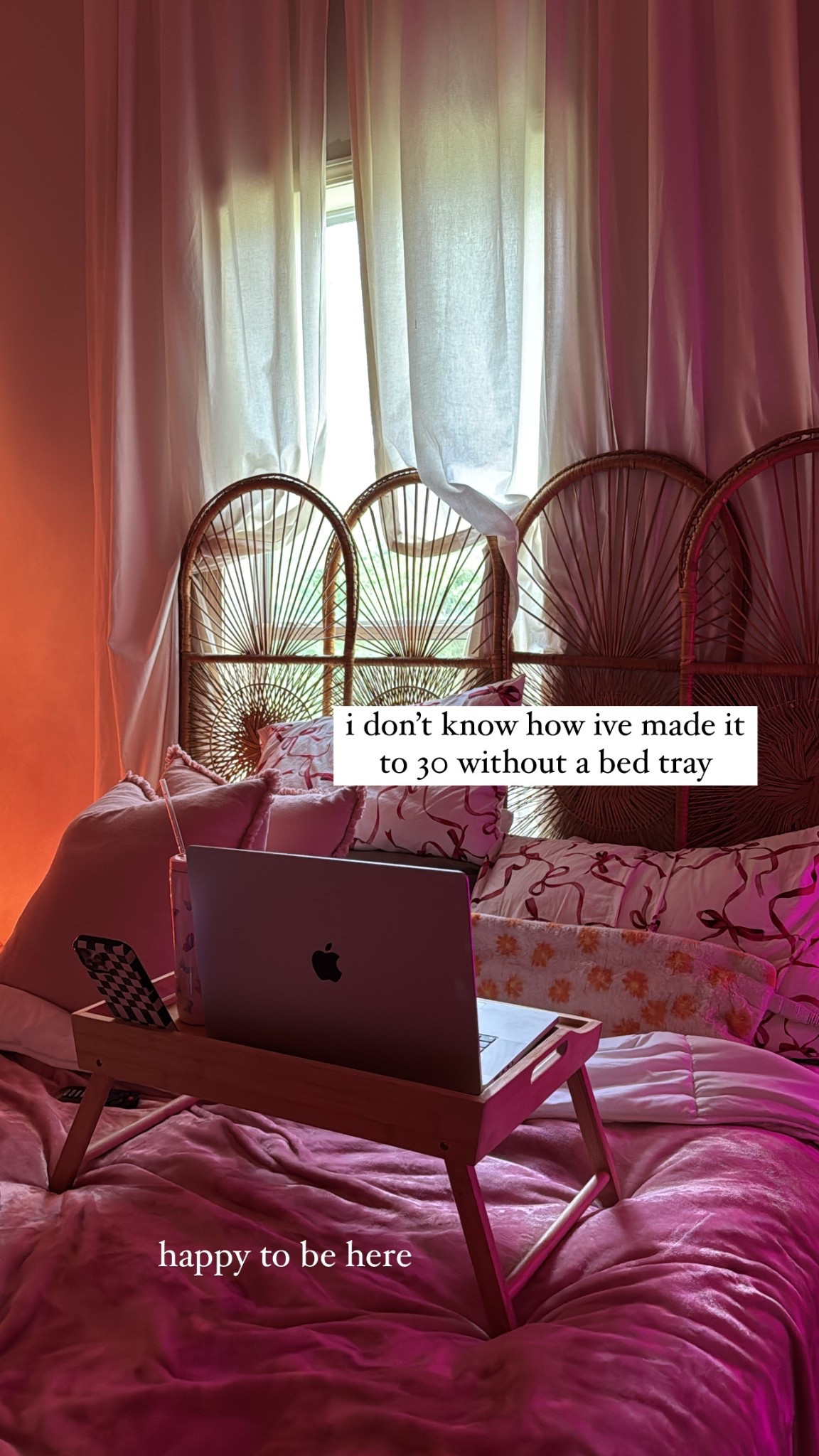 the ultimate bed rotting luxury - a bed tray