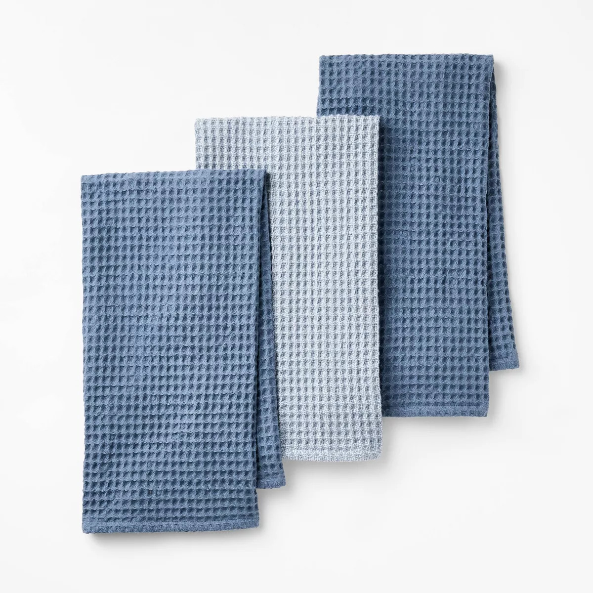 3pc Waffle Kitchen Towels Blue - Figmint\u2122 | Target
