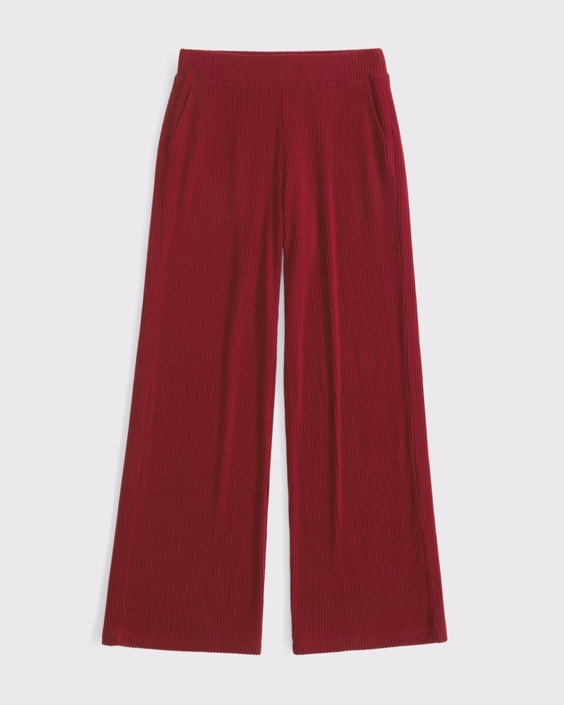 Brushed Rib Wide Leg Sweatpant | Abercrombie & Fitch (US)